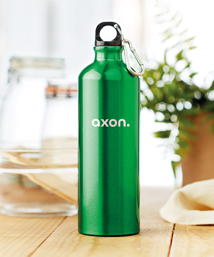 Metallflaska med smart funktion och med eget tryck