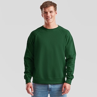 Fruit of the Loom Classic Raglan Sweat - bottle green