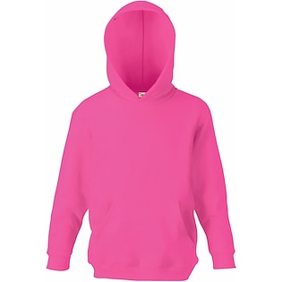 Fruit of the Loom Kids Classic Hooded Sweat - fuchsia