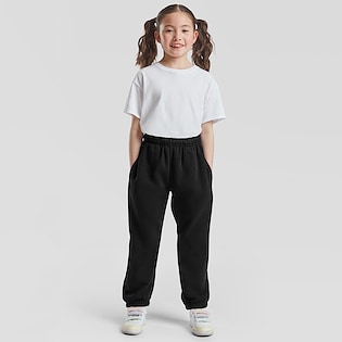 Fruit of the Loom Kids Premium Elasticated Cuff Jog Pants - black