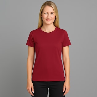 Tee Jays Ladies Interlock Tee - deep red