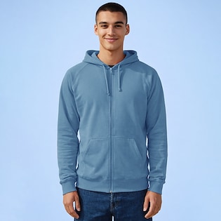 Neutral Mens Zip Hoodie - dusty indigo