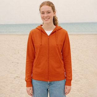 Neutral Ladies Zip Hoodie - orange