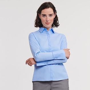 Russell Ladies´s Long Sleeve Fitted Stretch Shirt 960F - bright sky
