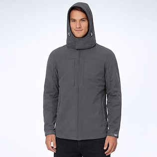 B&C Hooded Softshell Jacket Men - dark grey