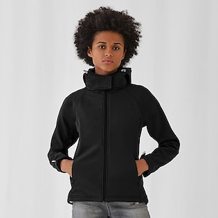 B&C Hooded Softshell Jacket Women - black