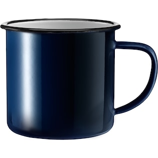 Emaljmugg Lardon - blue/ black
