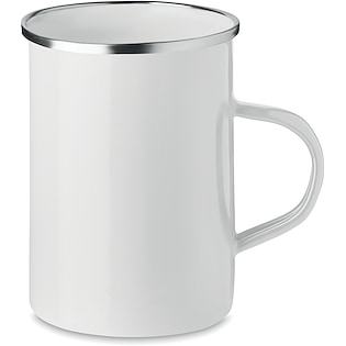 Emaljmugg Lymington - white